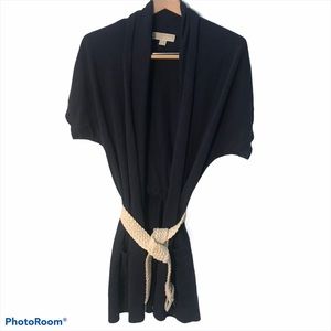 Michael Kors Navy Blue Sweater Large with belt